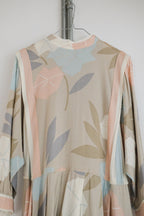 Vintage Pastel Coloured Print Dress / 古著粉彩印花洋裝