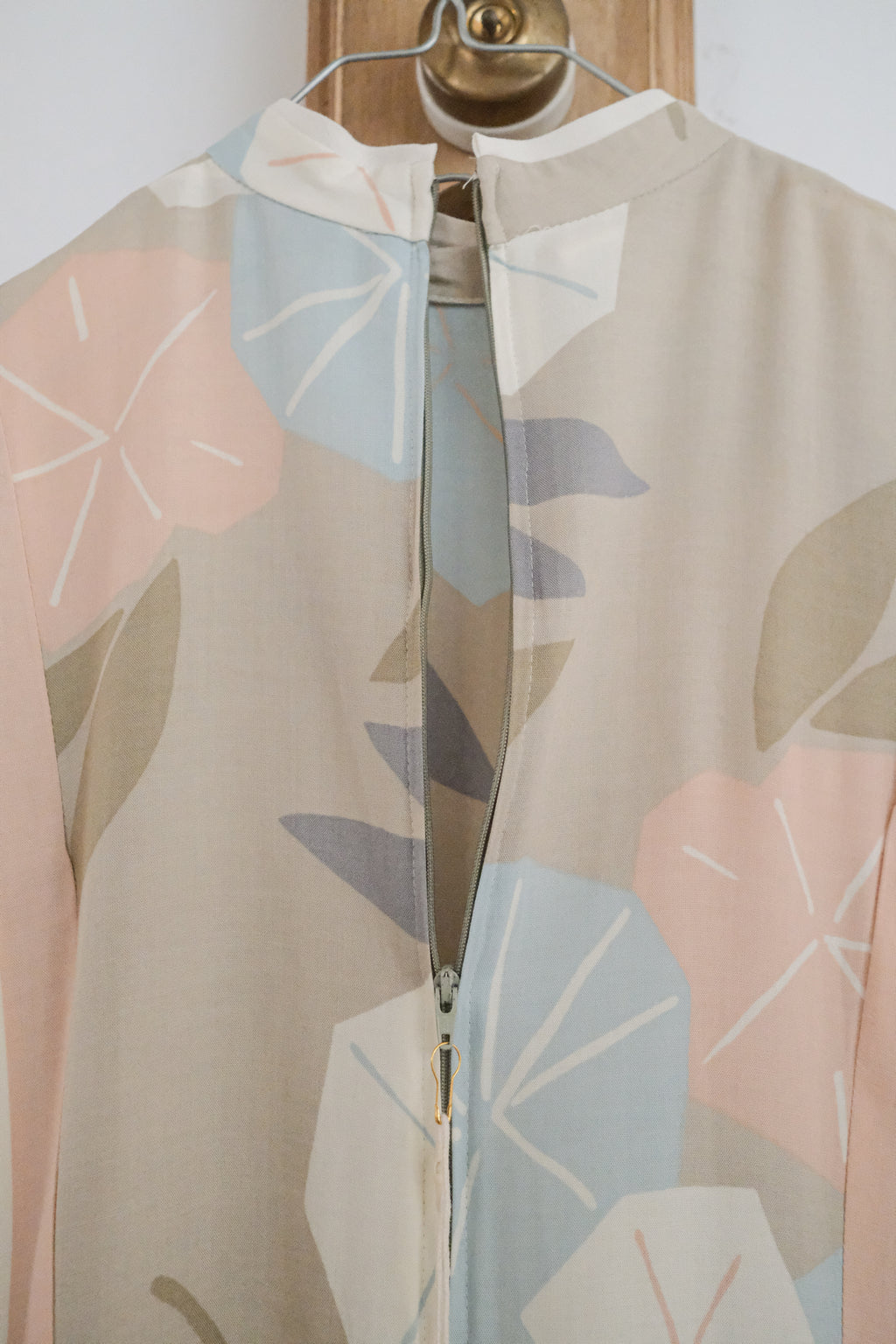Vintage Pastel Coloured Print Dress / 古著粉彩印花洋裝