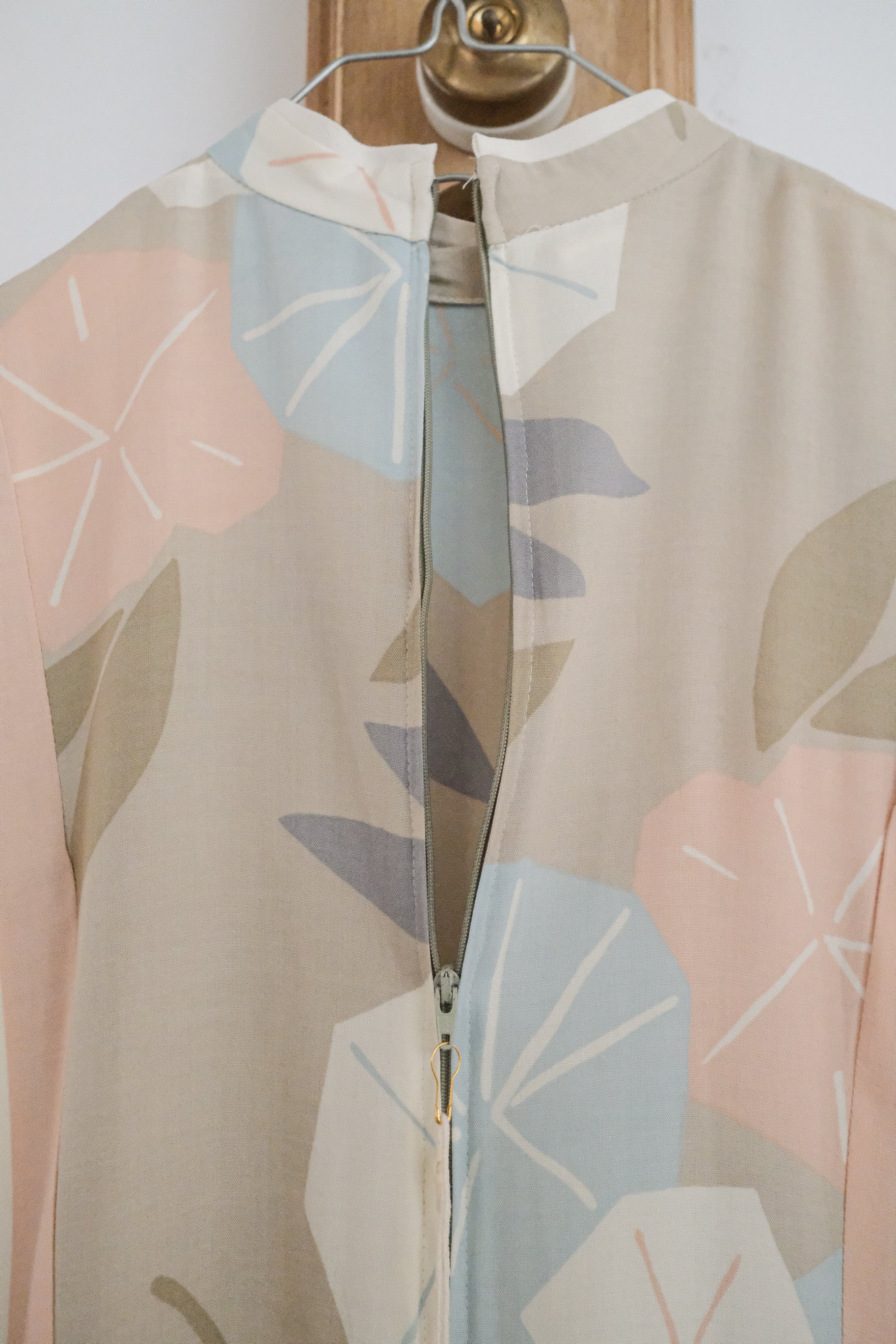Vintage Pastel Coloured Print Dress / 古著粉彩印花洋裝