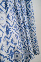 1970's Romona Rull Shisha Stitch Block Print Dress / 古著鏡面刺繡蓋染洋裝