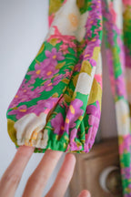 Vintage Spring Floral Maxi Dress / 珊瑚藤雨扶桑長洋裝