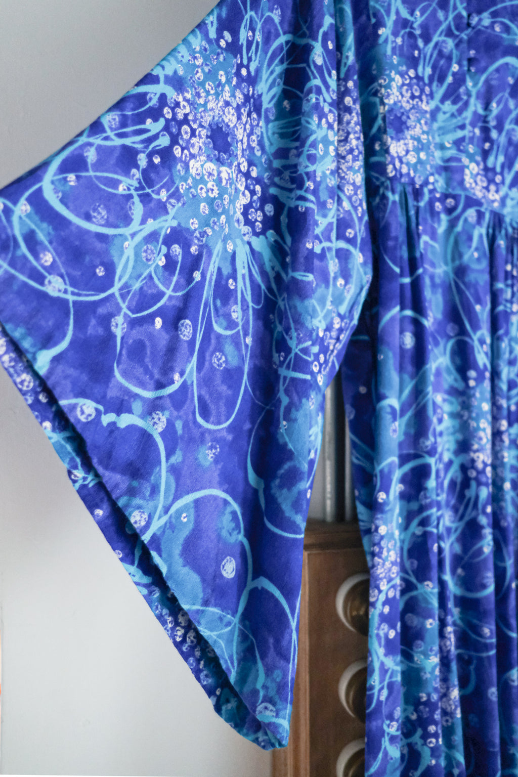 Vintage Hawaii Maxi Dress / 藍色浮夢長洋裝