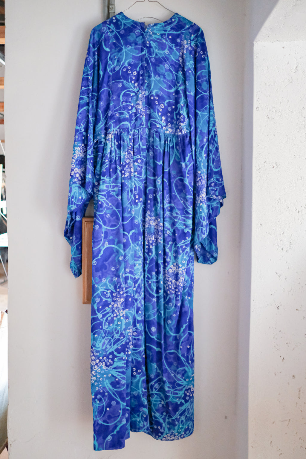 Vintage Hawaii Maxi Dress / 藍色浮夢長洋裝