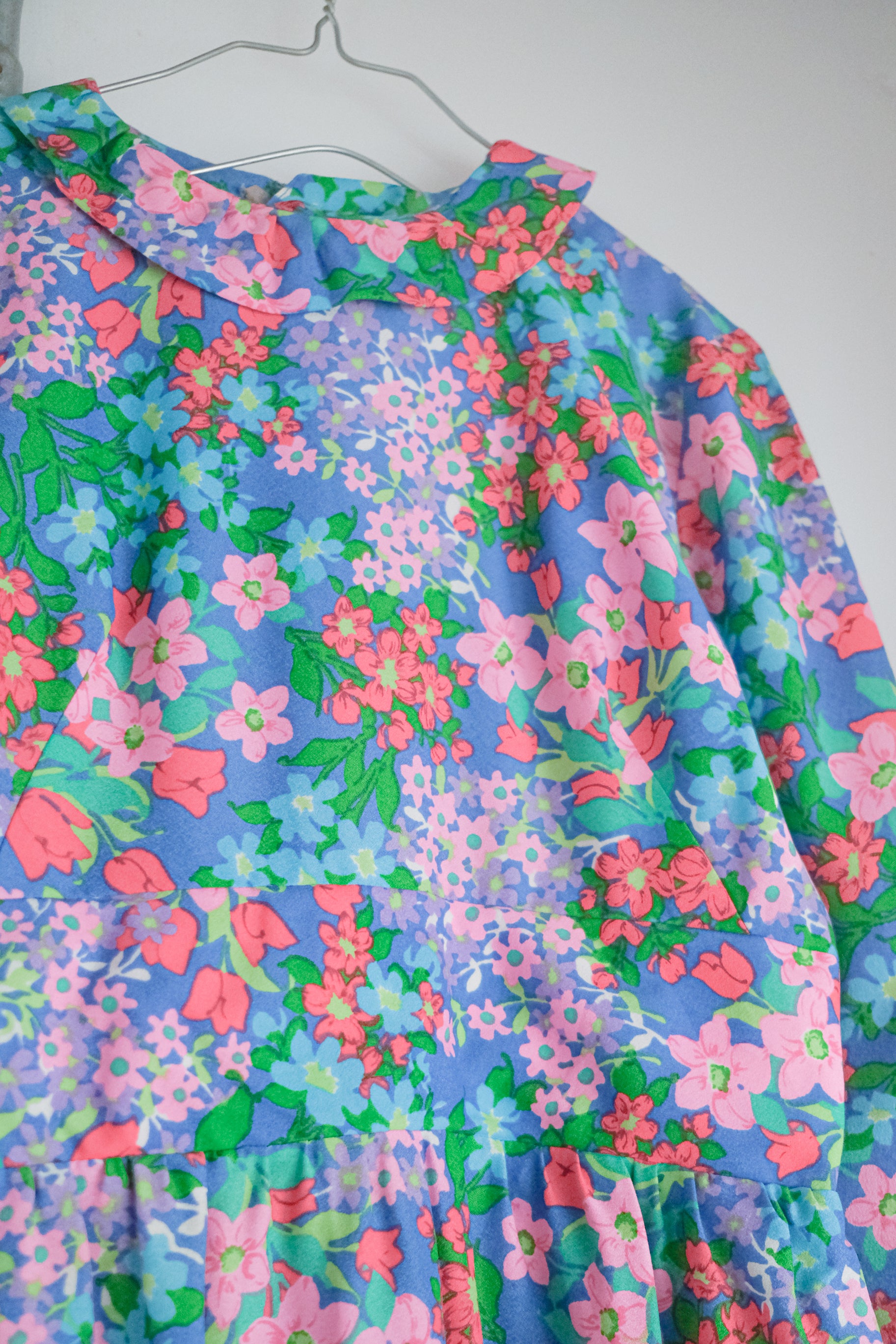 Vintage Spring Floral Maxi Dress / 鬱金香印花長洋裝