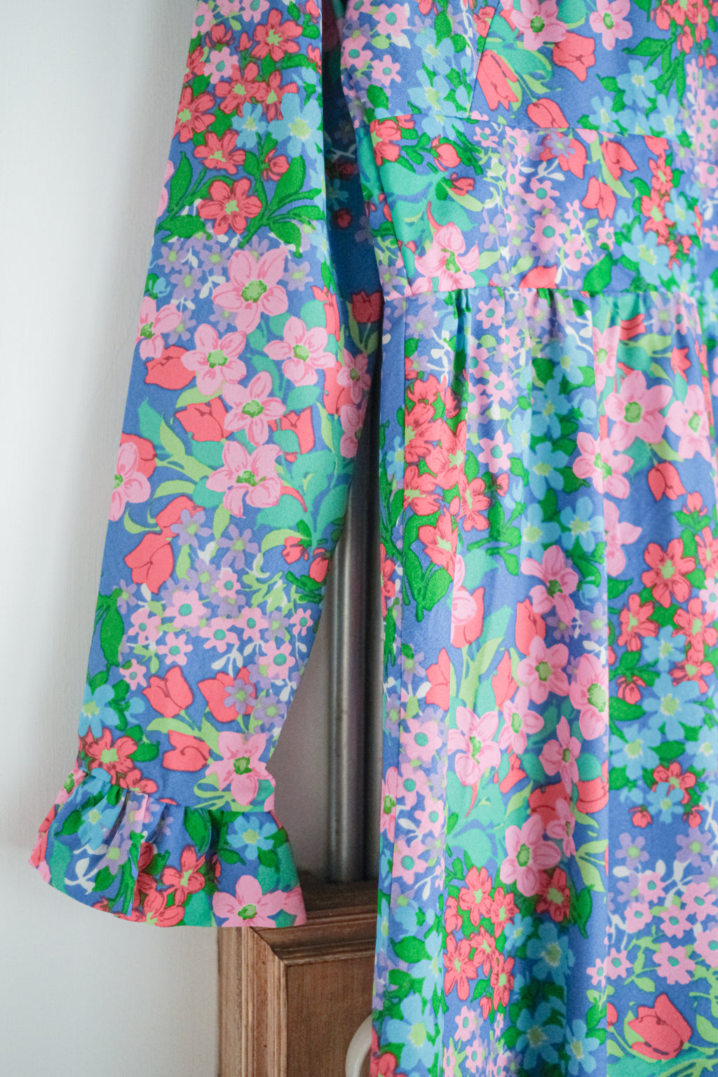 Vintage Spring Floral Maxi Dress / 鬱金香印花長洋裝