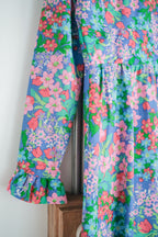 Vintage Spring Floral Maxi Dress / 鬱金香印花長洋裝