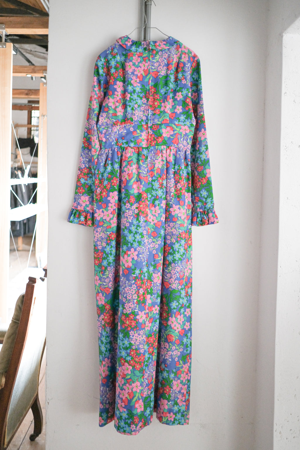 Vintage Spring Floral Maxi Dress / 鬱金香印花長洋裝