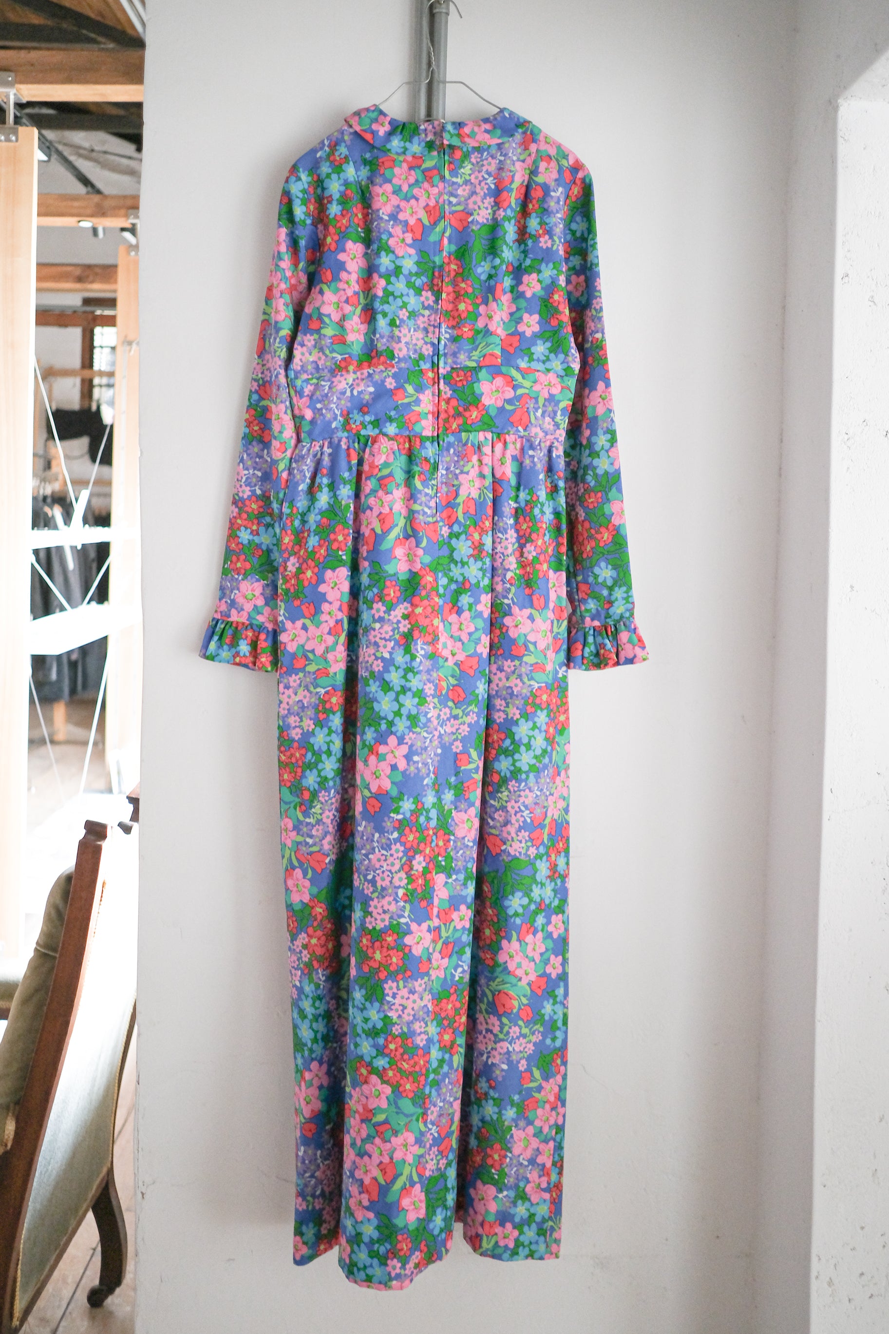 Vintage Spring Floral Maxi Dress / 鬱金香印花長洋裝