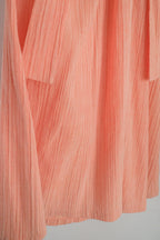 Vintage 1970's Peach Gauze Prairie Dress / 古著蜜桃色棉紗長洋裝