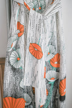 Vintage Floral Print White Sleeveless Dress / 古著嬉皮花卉綁帶洋裝
