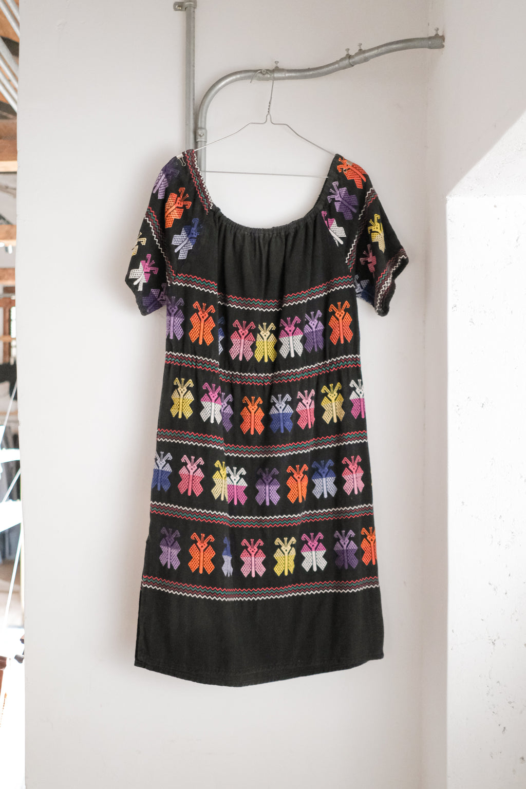 Vintage Guatemalan Hand Woven Folk Dress / 瓜地馬拉手織蝴蝶洋裝