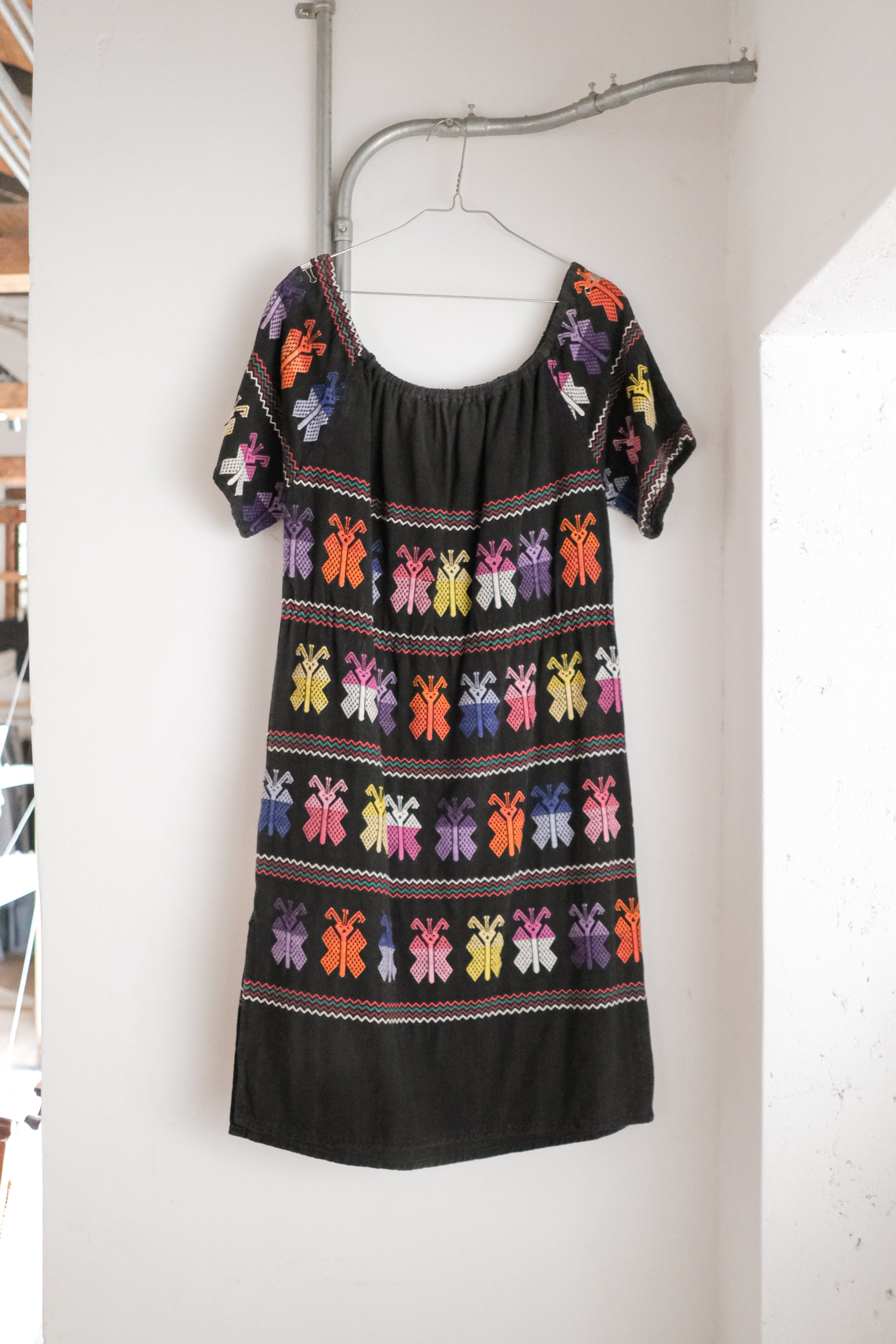 Vintage Guatemalan Hand Woven Folk Dress / 瓜地馬拉手織蝴蝶洋裝