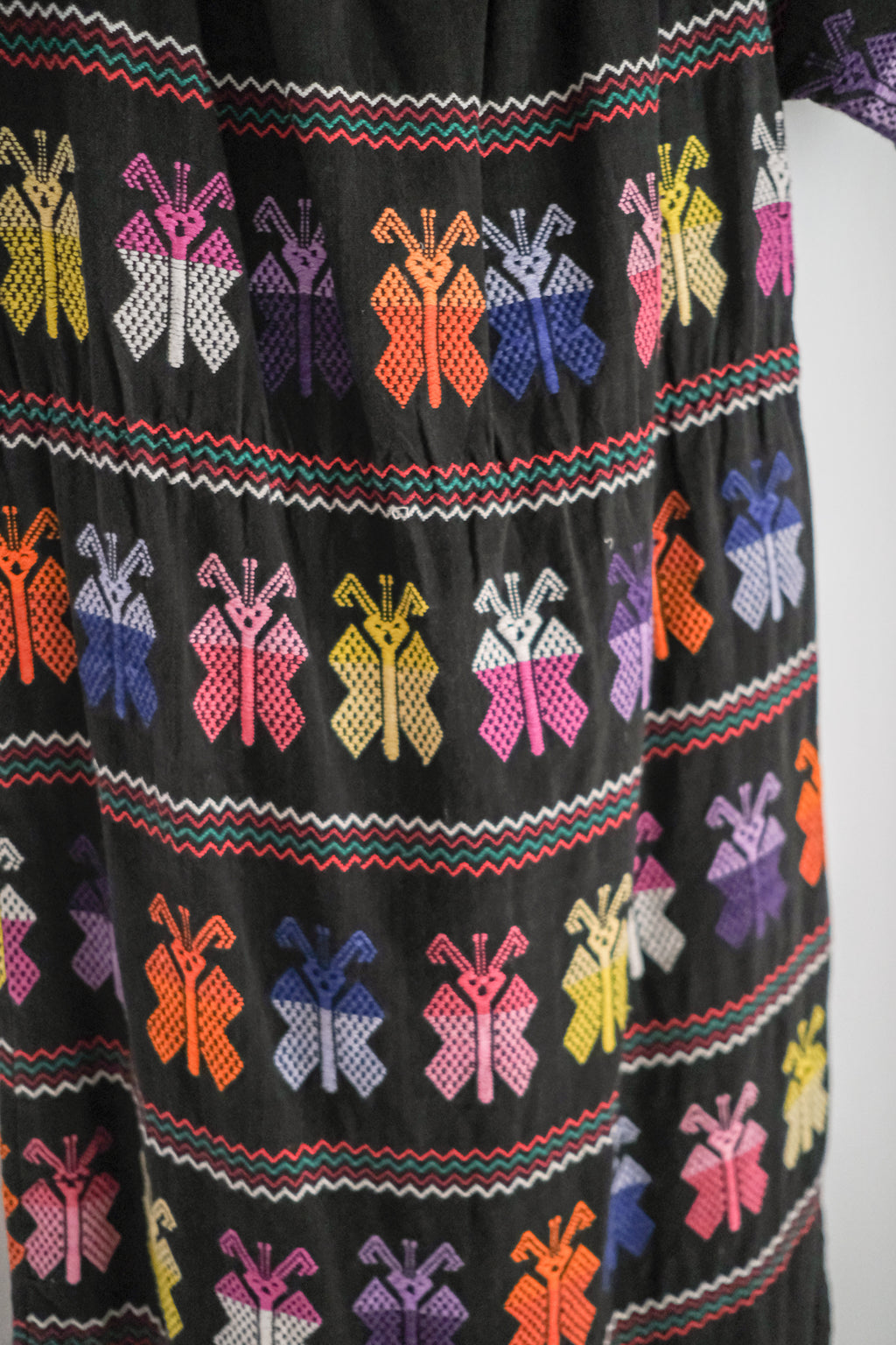 Vintage Guatemalan Hand Woven Folk Dress / 瓜地馬拉手織蝴蝶洋裝
