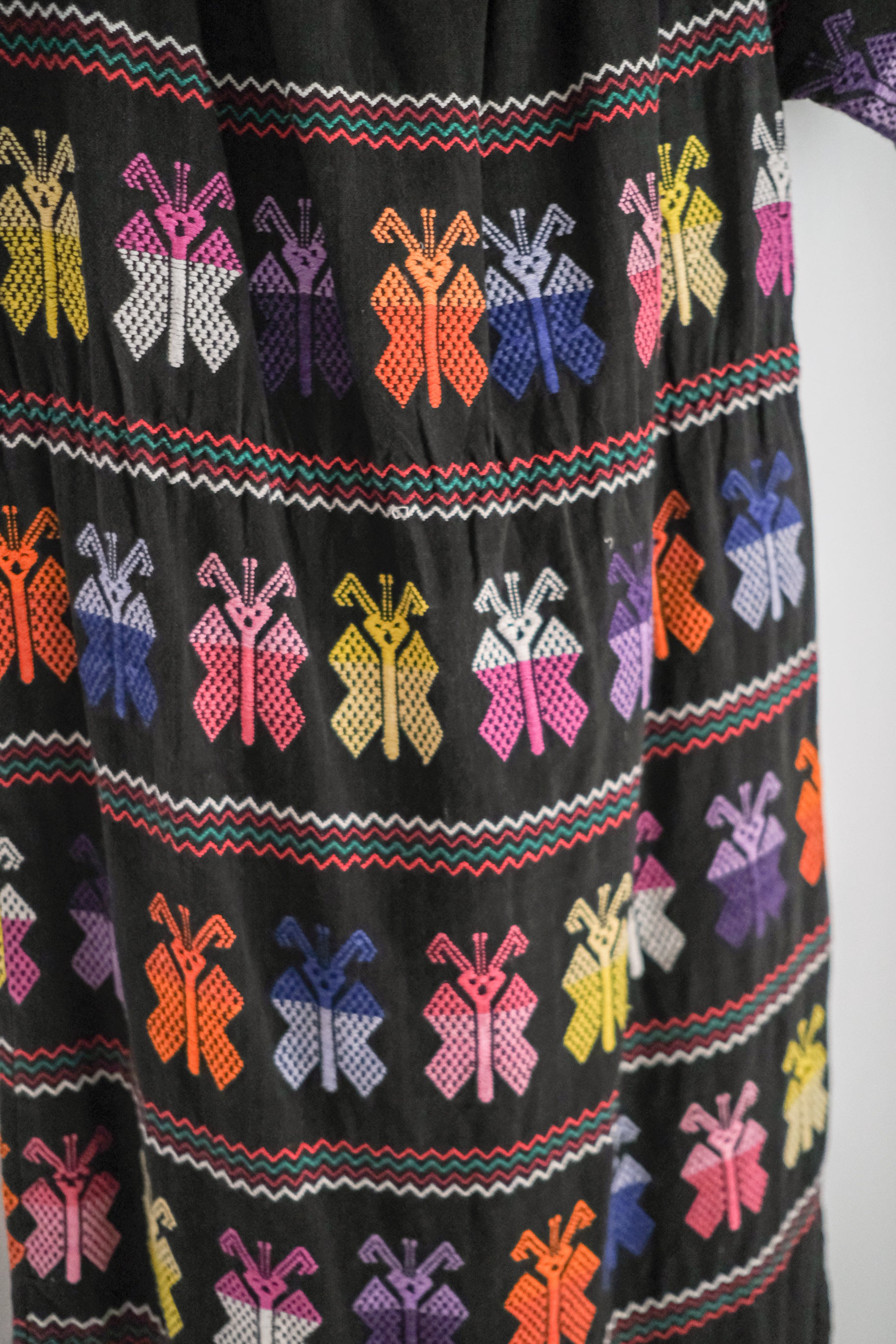 Vintage Guatemalan Hand Woven Folk Dress / 瓜地馬拉手織蝴蝶洋裝