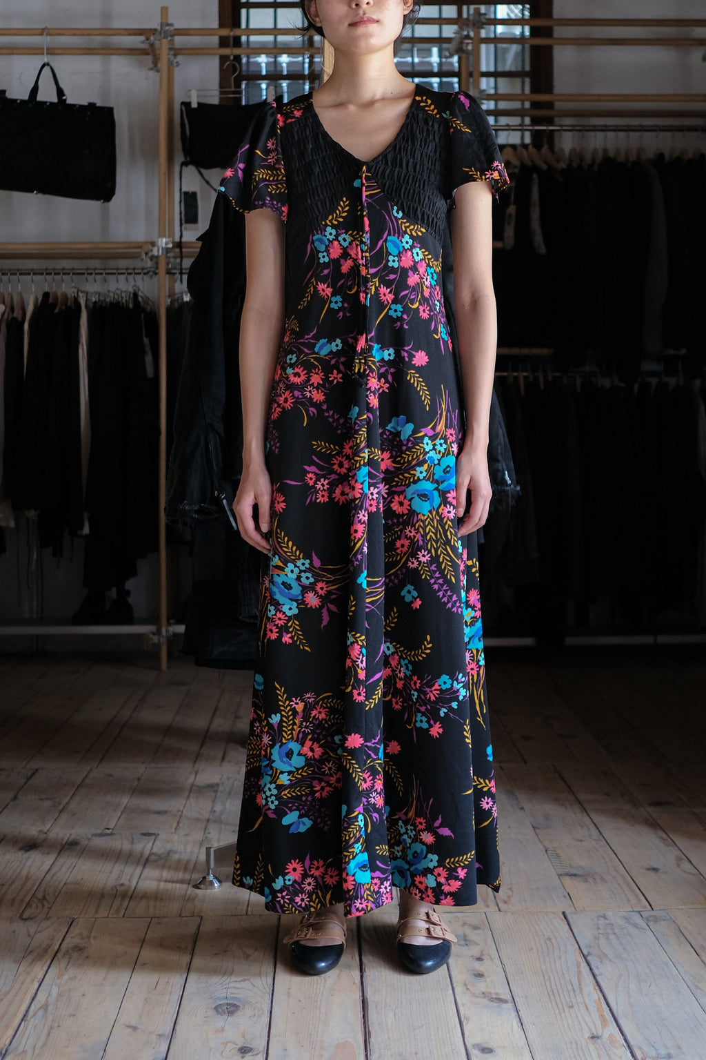 Vintage Mexican Oaxana Embroidered Dress