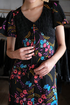 Vintage Mexican Oaxana Embroidered Dress
