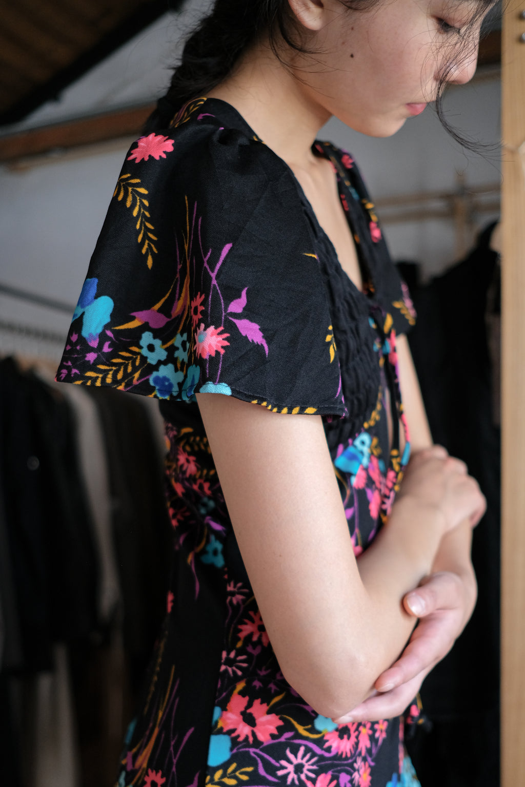 Vintage Mexican Oaxana Embroidered Dress