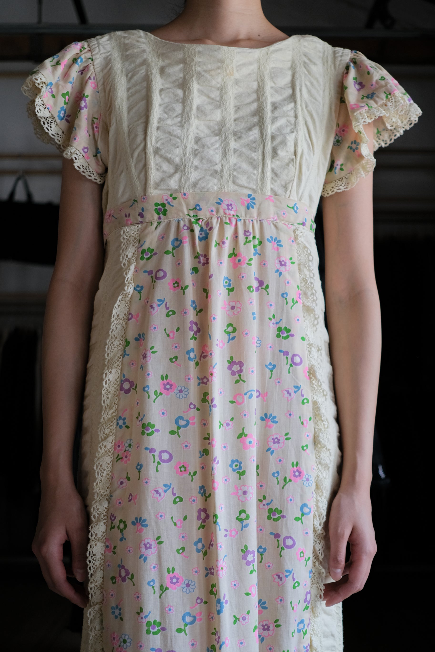 Vintage Mexican Oaxana Embroidered Dress