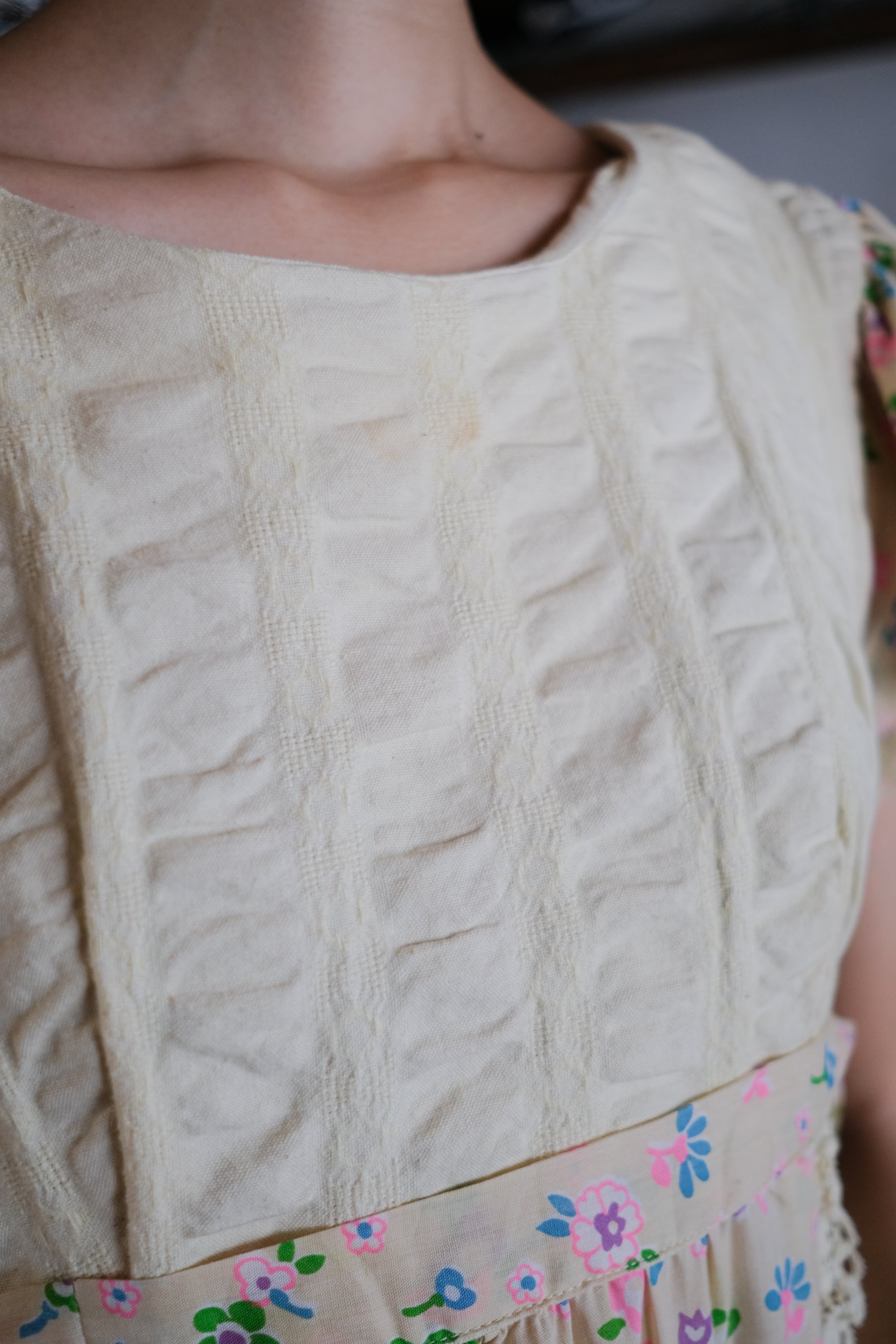 Vintage Mexican Oaxana Embroidered Dress