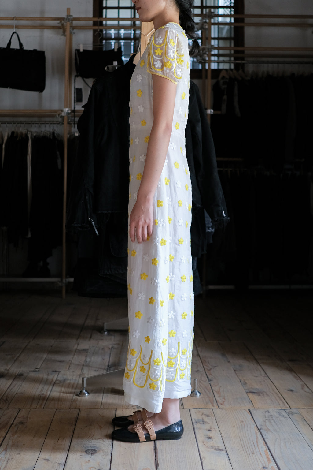 Vintage Silk Gauze Floral Dress / 古著絲質小花洋裝