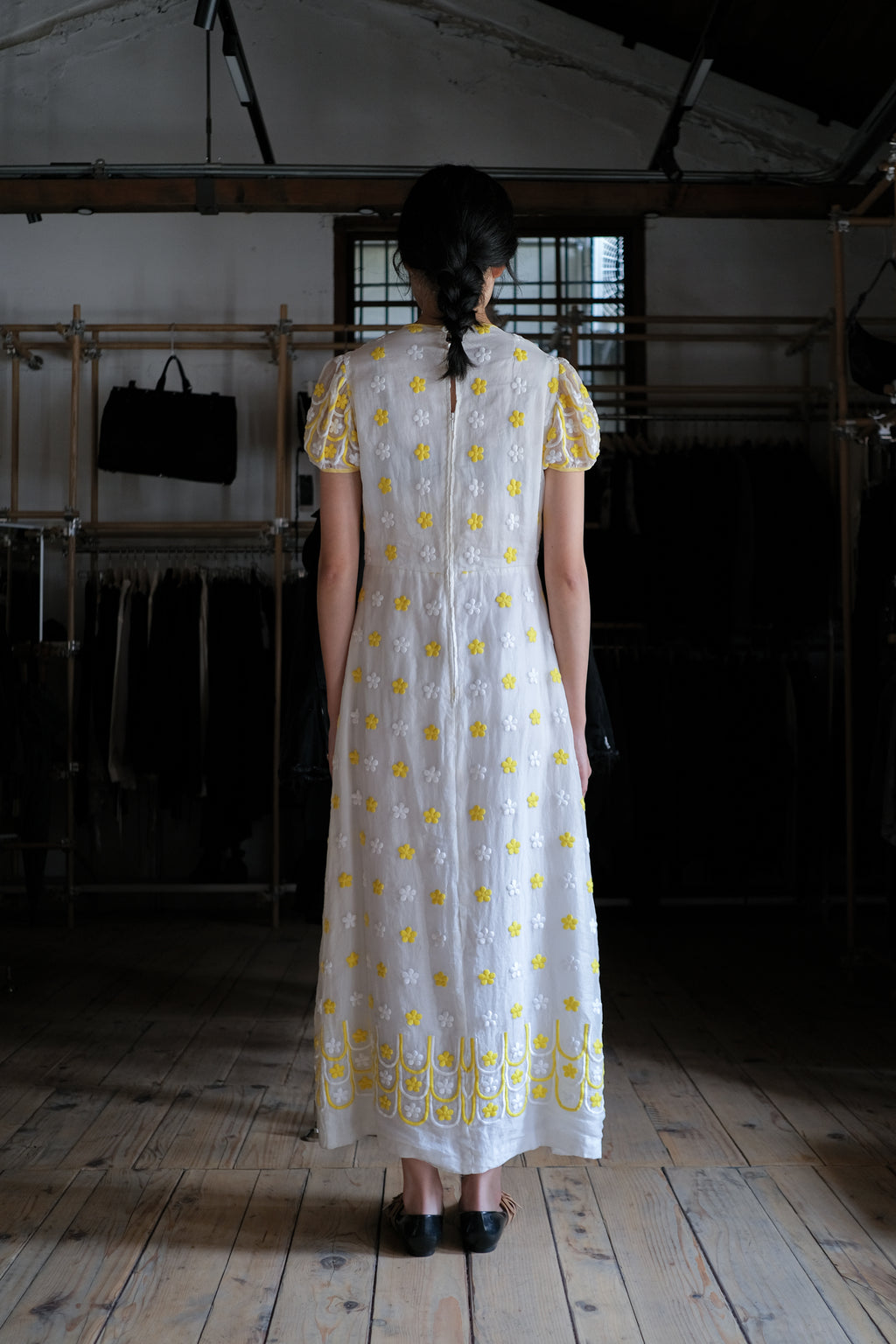 Vintage Silk Gauze Floral Dress / 古著絲質小花洋裝