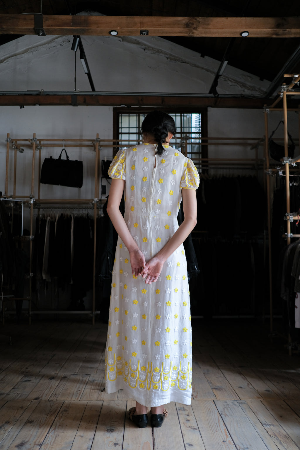 Vintage Silk Gauze Floral Dress / 古著絲質小花洋裝