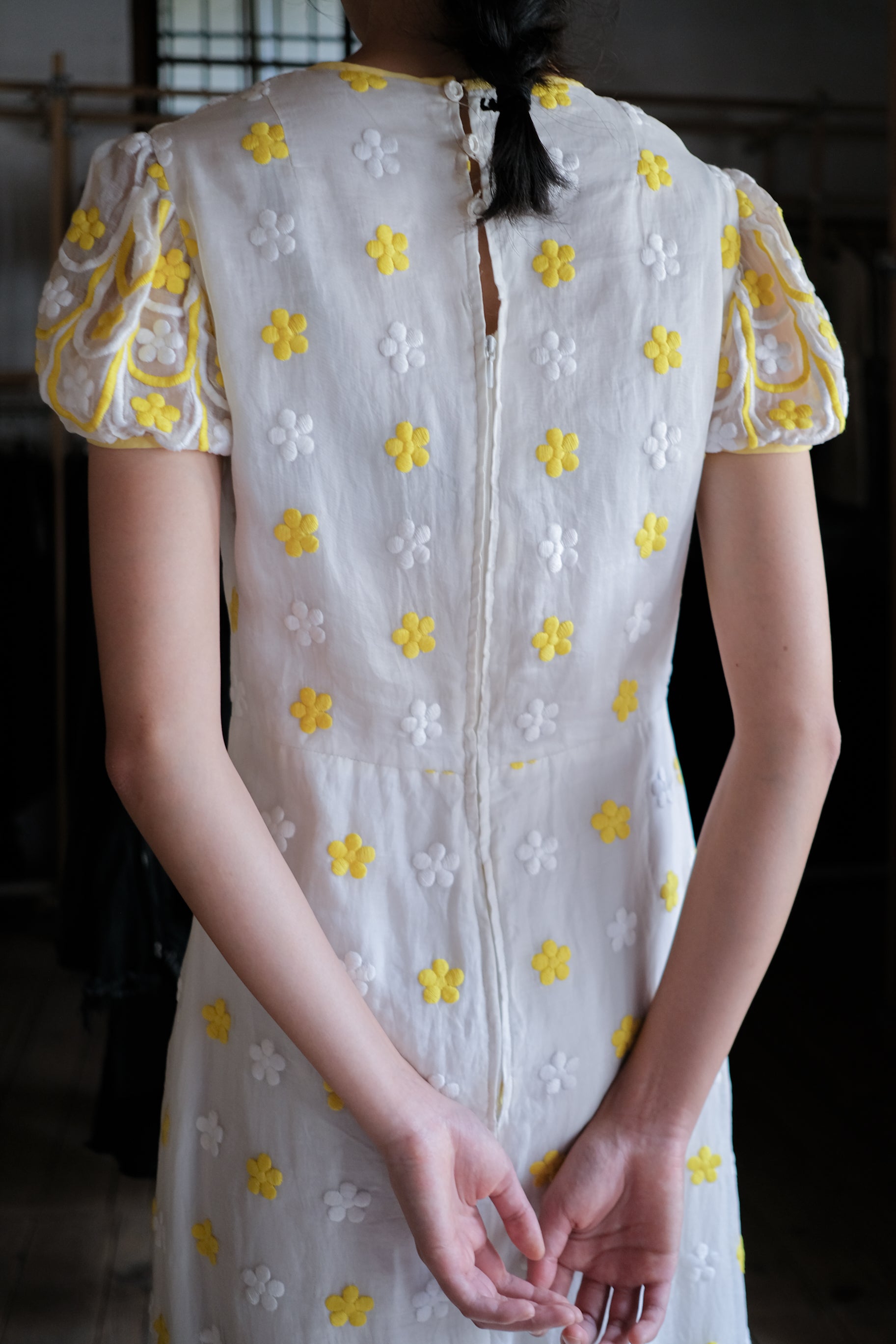 Vintage Silk Gauze Floral Dress / 古著絲質小花洋裝