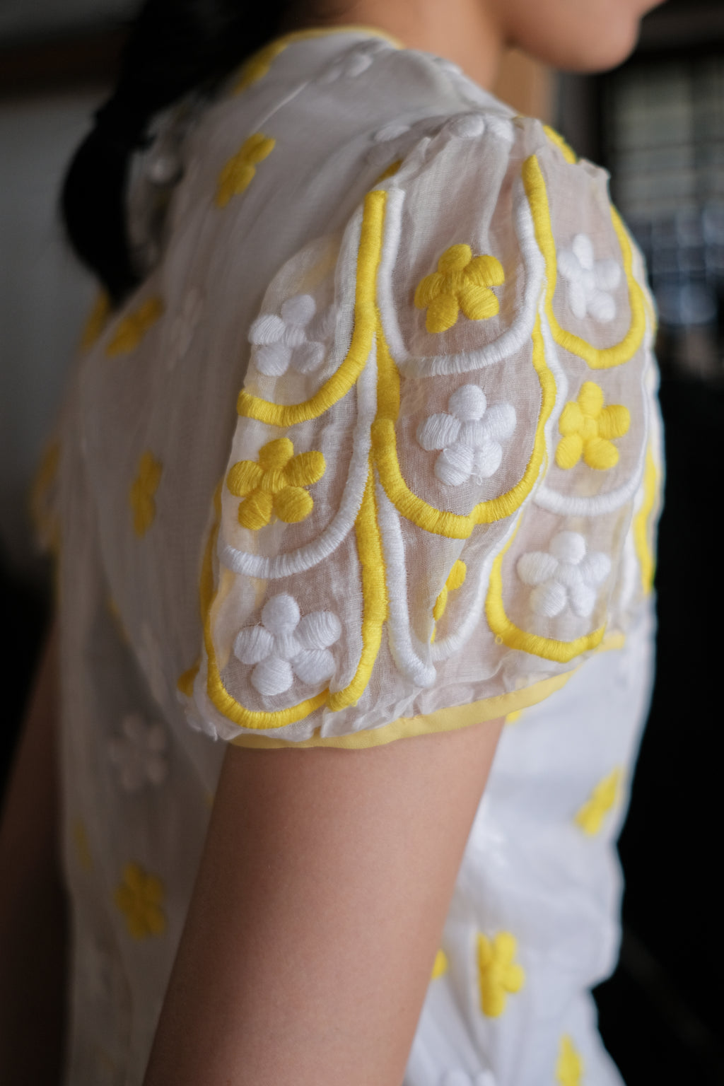 Vintage Silk Gauze Floral Dress / 古著絲質小花洋裝