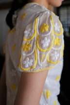 Vintage Silk Gauze Floral Dress / 古著絲質小花洋裝