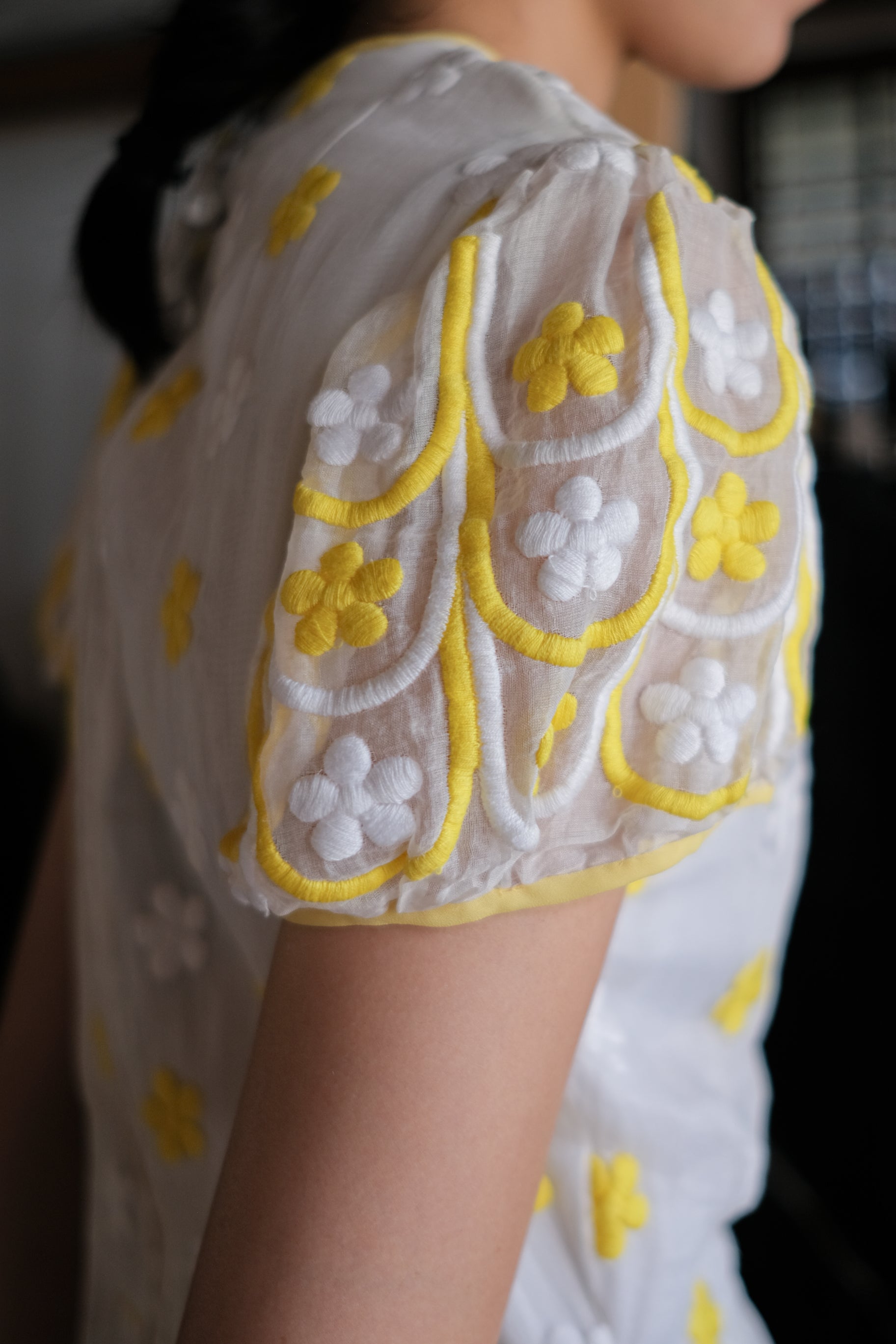 Vintage Silk Gauze Floral Dress / 古著絲質小花洋裝