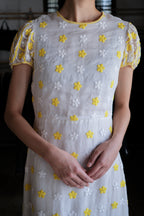 Vintage Silk Gauze Floral Dress / 古著絲質小花洋裝