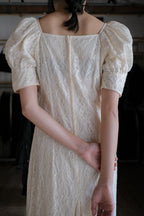1970’s "Hana Hou" Muumuu Lace Dress / 古著米色穆穆蕾絲洋裝