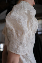 1970’s "Hana Hou" Muumuu Lace Dress / 古著米色穆穆蕾絲洋裝