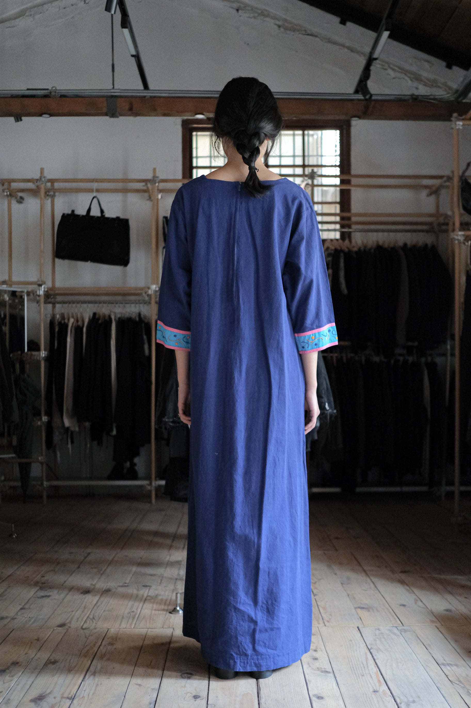 1960's Irene Pulos Mexican Folk Art Applique Kaftan / Rare墨西哥古著民族嵌花刺繡長袍
