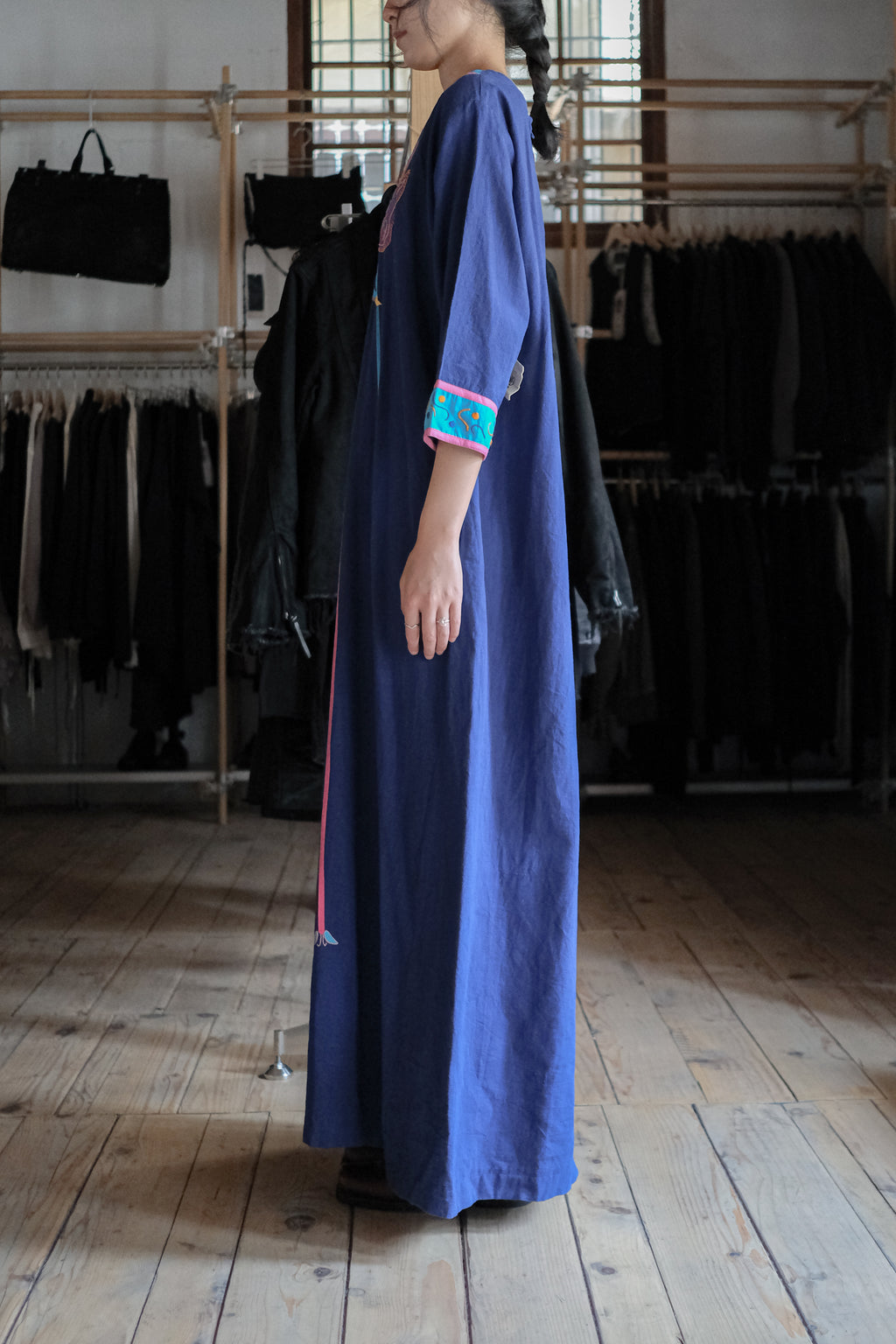 1960's Irene Pulos Mexican Folk Art Applique Kaftan / Rare墨西哥古著民族嵌花刺繡長袍