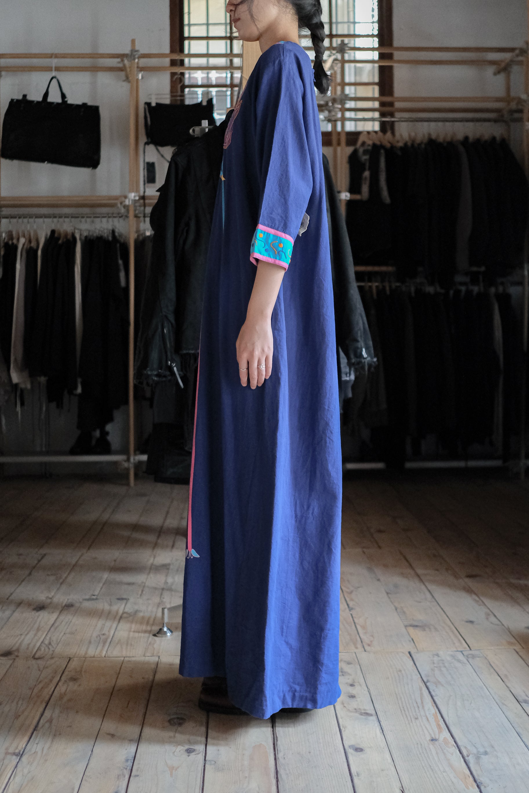 1960's Irene Pulos Mexican Folk Art Applique Kaftan / Rare墨西哥古著民族嵌花刺繡長袍