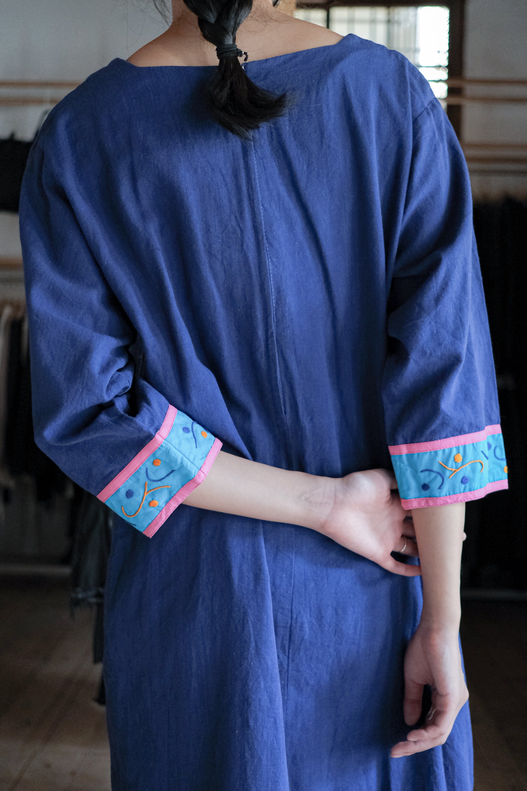 1960's Irene Pulos Mexican Folk Art Applique Kaftan / Rare墨西哥古著民族嵌花刺繡長袍
