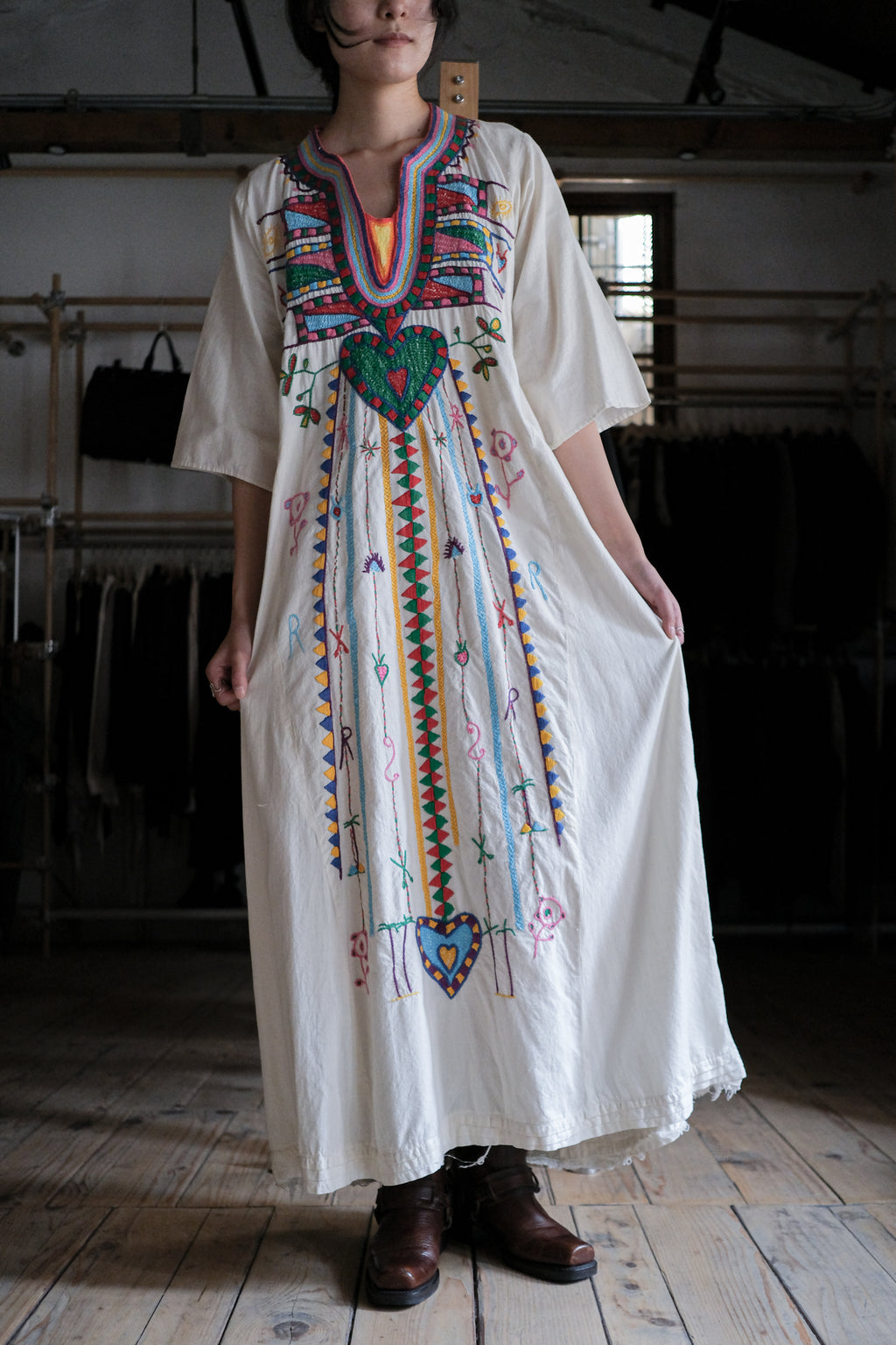 Vintage Egyptian Siwa Oasis Kaftan / 埃及古著錫瓦刺繡長袍
