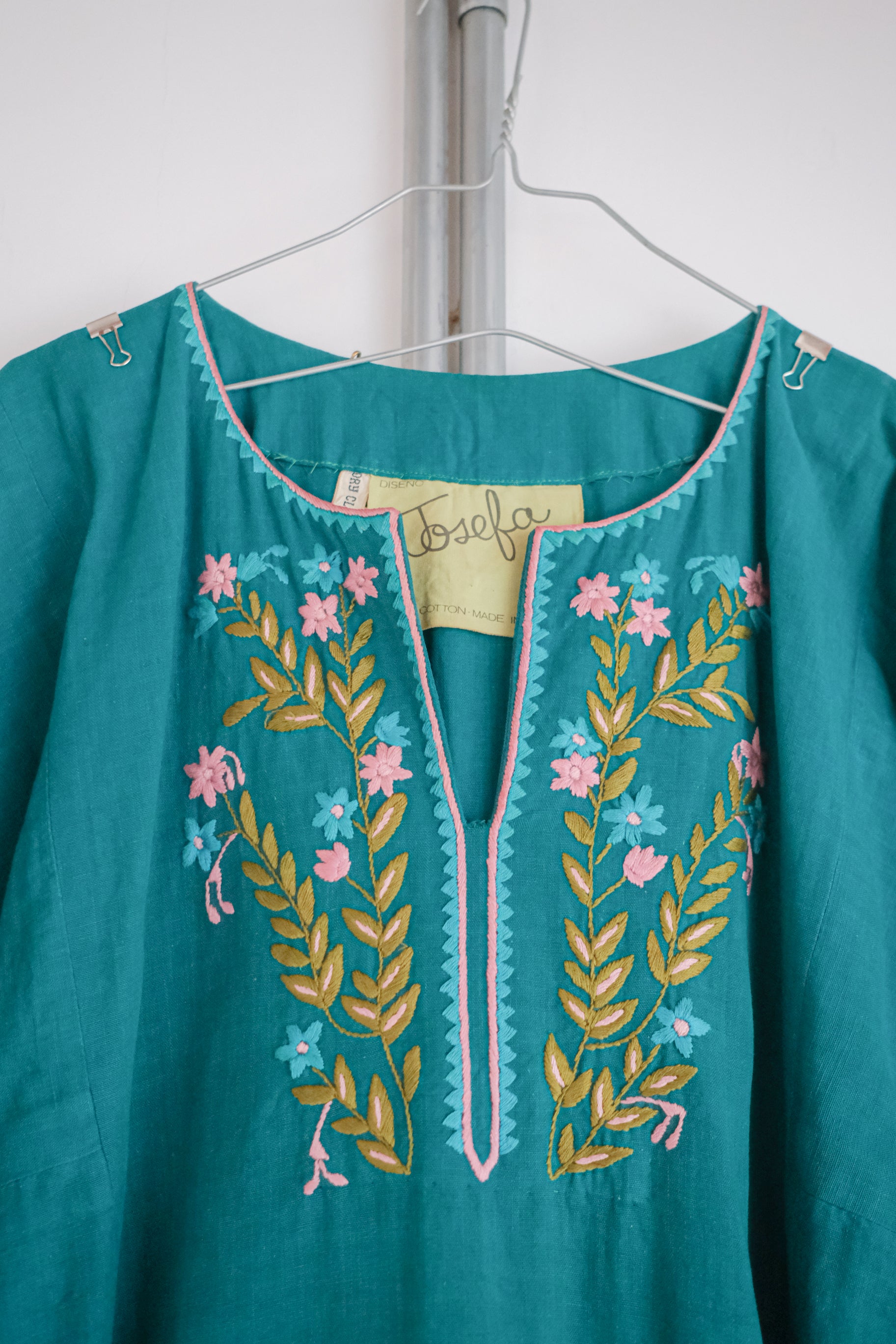 Vintage Mexican Oaxana Embroidered Dress