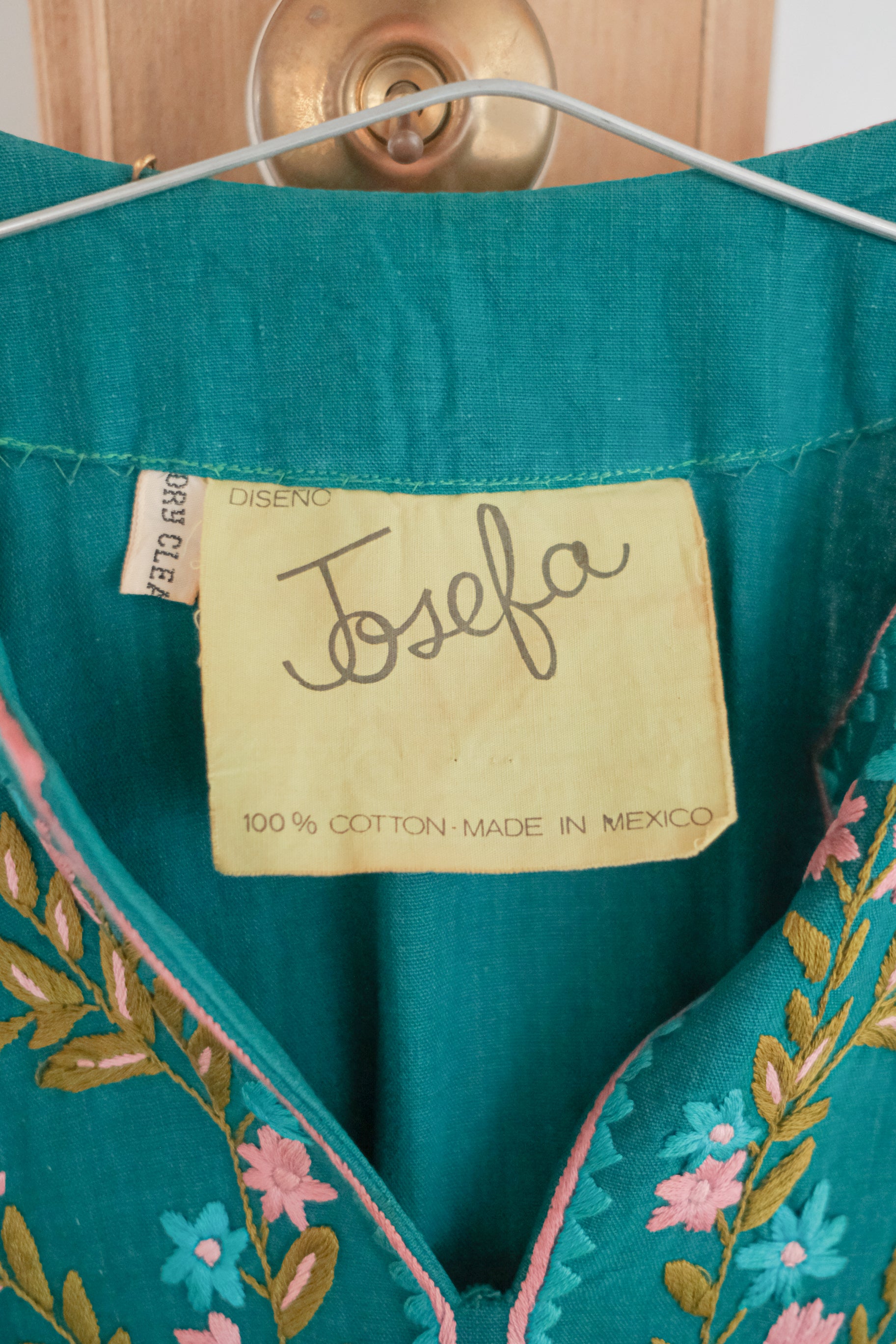 Vintage Mexican Oaxana Embroidered Dress