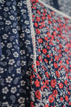 1970’s Calico Seersucker Maxi Dress / 古著碎花泡泡紗長洋裝