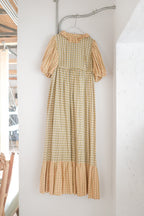 1970’s James Holton Puff Sleeve Dress / 古著果昔泡泡袖荷葉魚尾洋裝