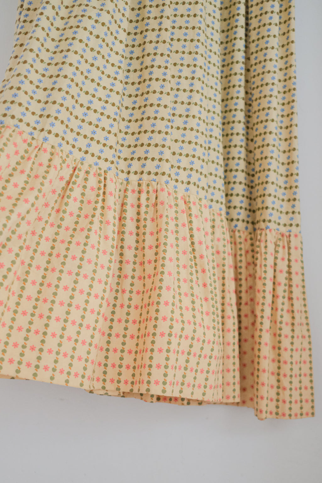 1970’s James Holton Puff Sleeve Dress / 古著果昔泡泡袖荷葉魚尾洋裝