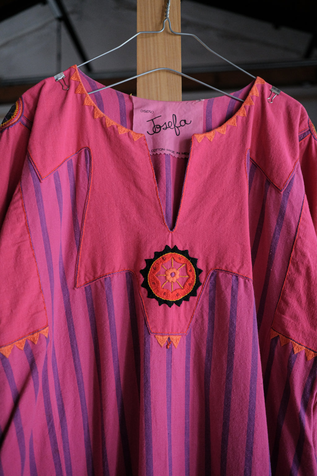 1970’s Josefa Embroidered Boho Mexican Kaftan / 古著Josefa椿之墨西哥刺繡長袍