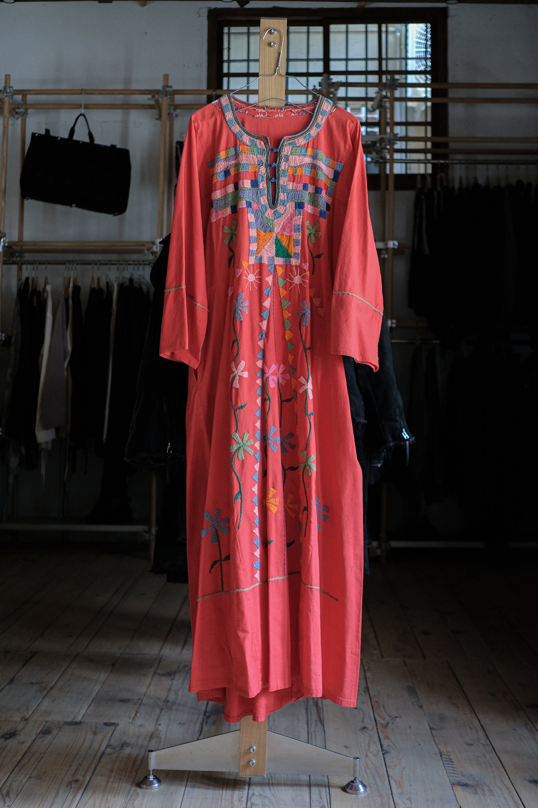Vintage Mexican Oaxana Embroidered Dress