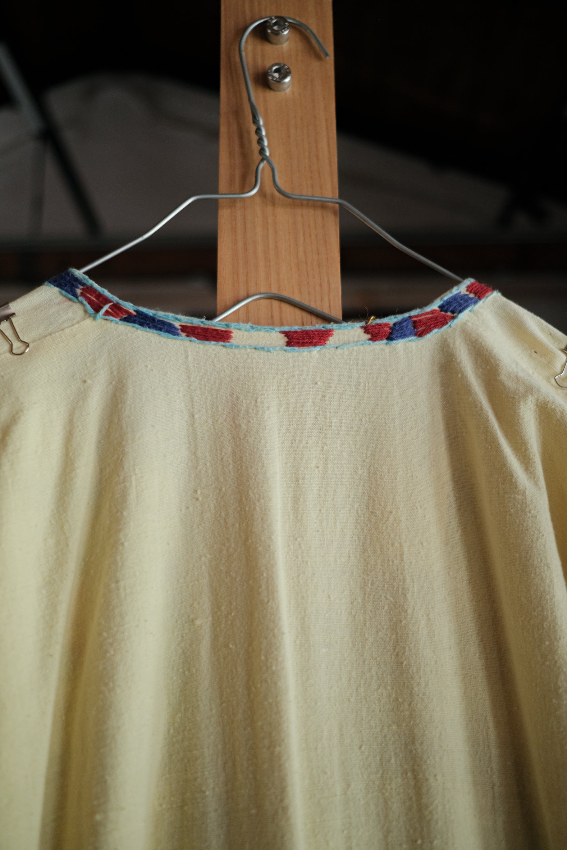 Vintage Egyptian Siwa Oasis Kaftan / 埃及古著奶油黃錫瓦刺繡長袍