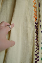 Vintage Egyptian Siwa Oasis Kaftan / 埃及古著奶油黃錫瓦刺繡長袍