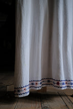 Vintage Indian Hand Embroidered Cotton Gauze Folk Kaftan / 印度古著手刺繡棉紗民族長袍