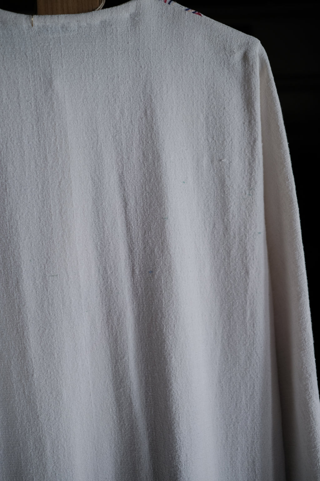 Vintage Indian Hand Embroidered Cotton Gauze Folk Kaftan / 印度古著手刺繡棉紗民族長袍