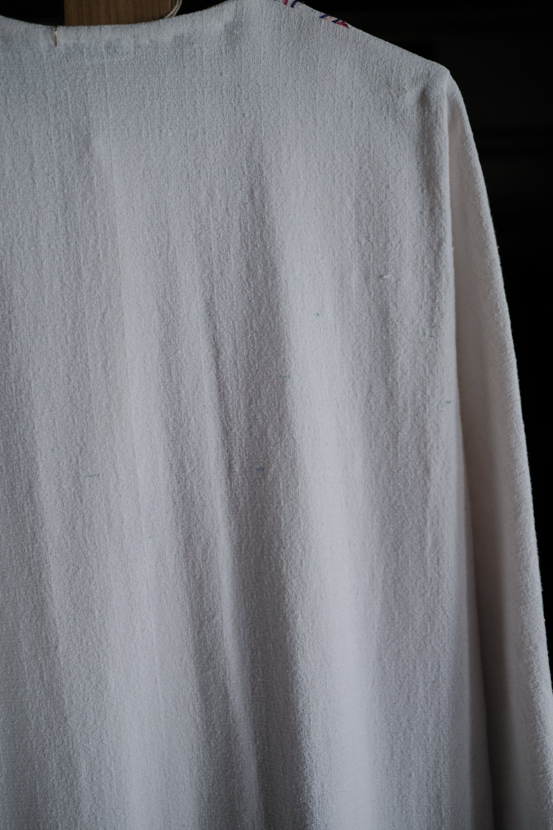 Vintage Indian Hand Embroidered Cotton Gauze Folk Kaftan / 印度古著手刺繡棉紗民族長袍
